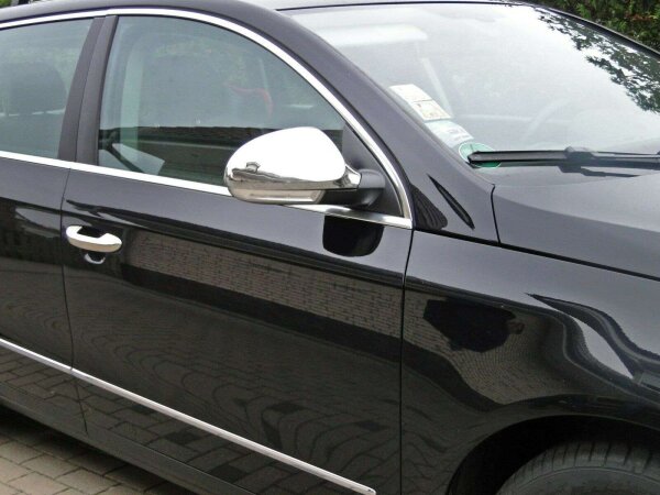 EDELSTAHL SPIEGELKAPPEN CHROM für VW PASSAT B6 , 3C | BJ 2005-2010