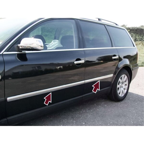 Edelstahl Türleisten für VW Passat B5 | 1997-2005 | Set 4 Türen | Chrom poliert