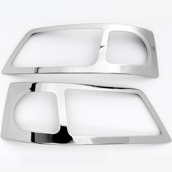 Für VW T5  Chrom Rahmen Umrandung Blende Scheinwerfer  Edelstahl 2003-2009
