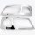 Für VW T5  Chrom Rahmen Umrandung Blende Scheinwerfer  Edelstahl 2003-2009