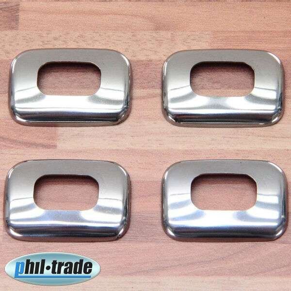 4 Edelstahl Chrom Türpinn Umrandungen für Dacia Logan MCV Sandero Stepway Duster