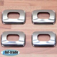 4 Edelstahl Chrom Türpinn Umrandungen für Dacia...