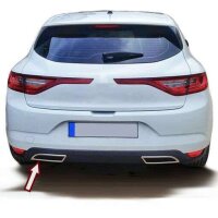 EDELSTAHL AUSPUFF ATTRAPPEN RAHMEN CHROM für RENAULT...