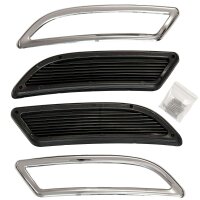 EDELSTAHL AUSPUFF ATTRAPPEN RAHMEN CHROM für RENAULT...