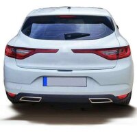 EDELSTAHL AUSPUFF ATTRAPPEN RAHMEN CHROM für RENAULT MEGANE 4 VI | ab 2016-