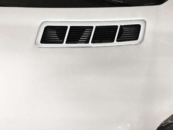 Edelstahl Rahmen chrom für FORD TRANSIT BJ ab 2013- | Lüftungsgitter MOTORHAUBE