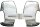 Set EDELSTAHL SPIEGELKAPPEN für FORD TRANSIT 7 | BJ ab 2014-