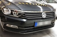 3tlg Set Edelstahl Scheinwerfer und Kühler Grill Blende für VW Passat B8 ab 2014