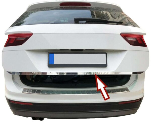 EDELSTAHL CHROM KOFFERRAUMLEISTE UNTEN für VW TIGUAN II und ALLSPACE |ab BJ 2016