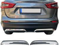 Edelstahl poliert Auspuff Attrappen für NISSAN QASHQAI II Facelift | ab Bj 2017-