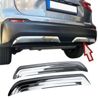 Edelstahl poliert Auspuff Attrappen für NISSAN QASHQAI II Facelift | ab Bj 2017-