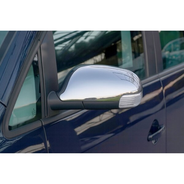 1Set Edelstahl Spiegel Kappen V2A Chrom für VW Touran Typ 1T1 1T2 2003-2009