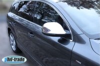 2 x EDELSTAHL SPIEGELKAPPEN CHROM für AUDI Q7, Typ...