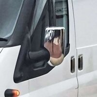 2 x EDELSTAHL SPIEGELKAPPEN für FORD TRANSIT 5-6 | BJ 2000-2013