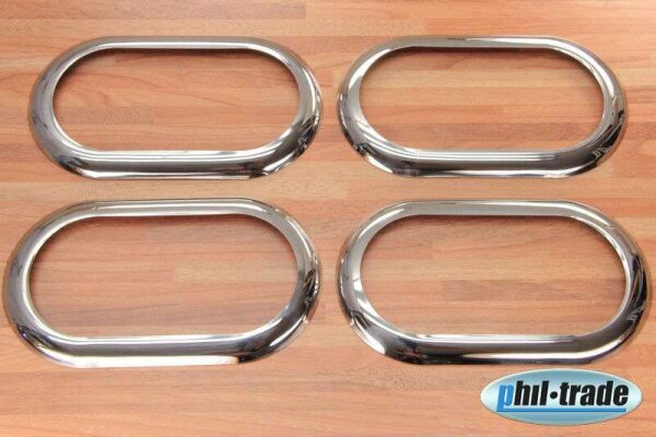 4 Chrom Umrandung Türöffner innen für Renault Megane II Clio III Modus Twingo II
