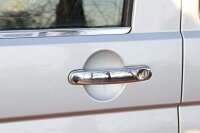 4 x EDELSTAHL TÜRGRIFFBLENDEN CHROM für VW T5 |...