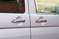 4 x EDELSTAHL TÜRGRIFFBLENDEN CHROM für VW T5 | T6 | TOURAN | CADDY | ab 2003>
