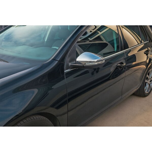 Edelstahl Chrom Spiegel Kappen für VW Golf 6 VI Cabrio Touran 2009-2015 Typ 1T3