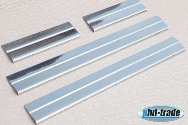 Edelstahl Einstiegsleisten Matt für Nissan Qashqai II Typ J11 ab 2013 Abkantung