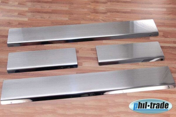 Edelstahl Einstiegsleisten Matt für Opel Astra H Abkantung 4/5 Türen 2004-2010