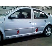 Recambo Edelstahl Türleisten kompatibel für VW GOLF 4, BORA, 1997-2006 | Set 4 Türen, Chrom poliert