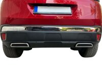 Edelstahl Auspuff Attrappen Chrom Rahmen für PEUGEOT 3008 II | BJ ab 2016-