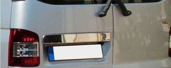 EDELSTAHL CHROM KOFFERRAUM LEISTE für VW T6 mit GETEILTER HECKTÜR | ab BJ 2015>