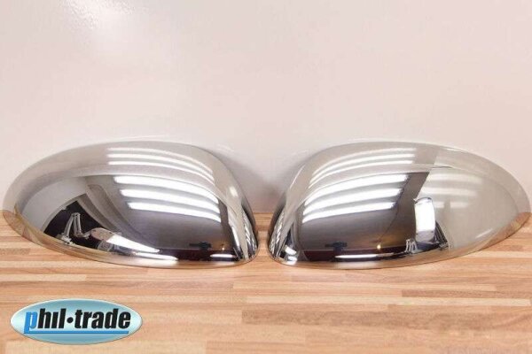 Edelstahl Spiegel Kappen Chrom für Nissan Juke poliert 2010-2014