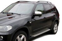 Edelstahl Chrom Spiegelkappen Set passend für BMW X5 E70 X6 E71 2006 Chrom Look