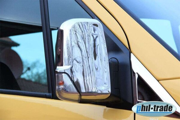 1 Set Edelstahl Spiegel Kappen V2A für Mercedes Sprinter W906 VW Crafter ab 2006