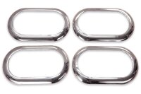 4 Edelstahl Chrom Umrandung Türöffner innen...