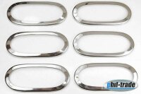 6 Edelstahl Chrom Begrenzungsleuchten Rahmen für MB...