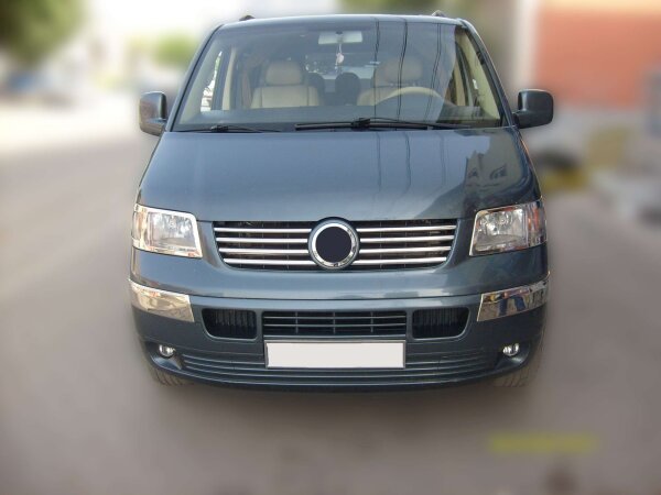 Edelstahl chrom Kühler Grill Leisten 8tlg für VW T5 Transporter | BJ 2003-2009