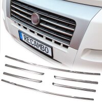 Chrom Kühler Grill Leisten Edelstahl für Fiat...