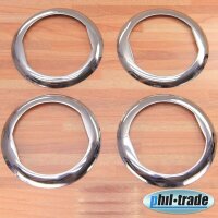 Edelstahl Chrom Ringe Lüfter Blenden für Dacia...