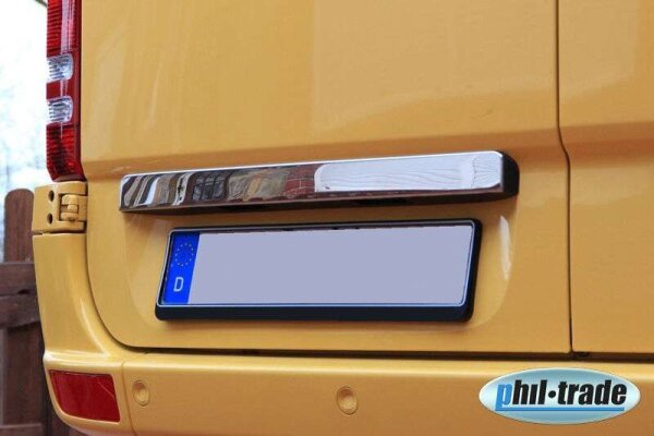 EDELSTAHL KOFFERRAUMLEISTE KENNZEICHEN für MERCEDES SPRINTER W906 | VW CRAFTER I