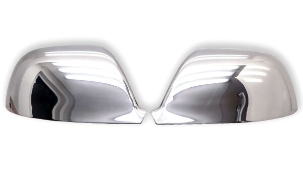 1 Set Edelstahl Spiegel Kappen V2A Chrom für VW Touareg I Facelift 112006-2010