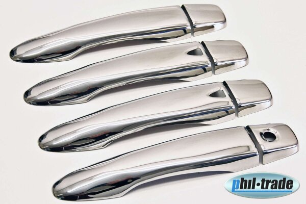 Chrom Türgriffe Kappen EDELSTAHL IKEY für Kadjar Nissan Qashqai II j11 11/2013>