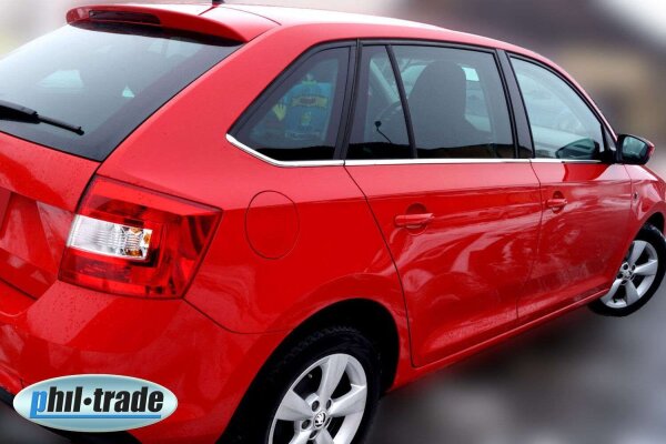 Edelstahl Fensterleisten Chrom für SKODA RAPID SPACEBACK | 2013-2019 | 8tlg SET