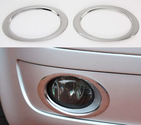 EDELSTAHL NEBELSCHEINWERFER RINGE CHROM BLENDEN für VW T5 FACELIFT | 2010-2015