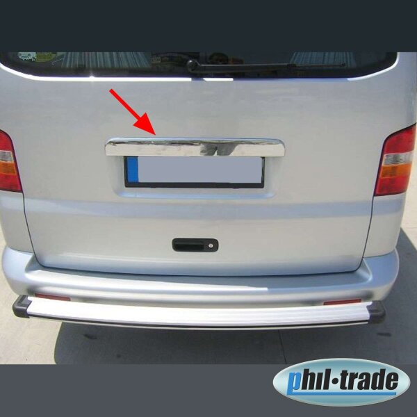 Für VW T5 TRANSPORTER CARAVELLE MULTIVAN, EDELSTAHL CHROM KOFFERRAUMLEISTE 03-15