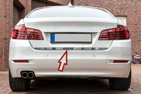 EDELSTAHL CHROM KOFFERRAUMLEISTE UNTEN für BMW 5ER F10 LIMOUSINE | BJ 2010-2016