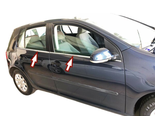 Edelstahl Fensterleisten Chrom für VW GOLF 5 V | 4 TÜREN | 2003-2008 | 4tlg Set