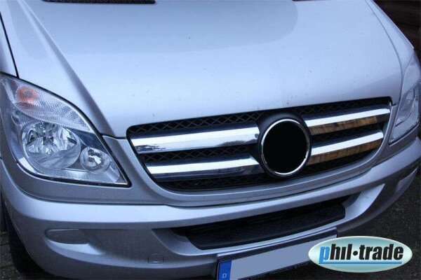 Chrom Grill Leisten Edelstahl für MERCEDES SPRINTER W906 |2006-2013| Kühlergrill