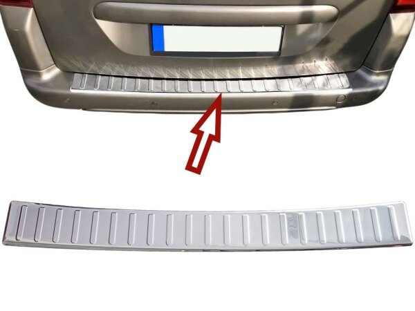 Ladekantenschutz Edelstahl für CITROEN BERLINGO II, PARTNER TEPEE, mit Abkantung