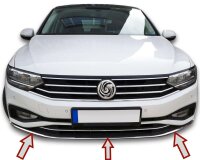 Edelstahl Leiste Stoßstange vorne für Passat B8 ab Facelift, ab 2020- | 3tlg Set