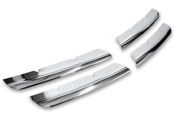 Edelstahl Kühler Grill Leisten chrom für Dacia Dokker | BJ ab 2012>