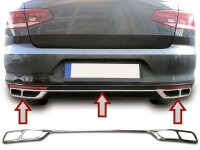 EDELSTAHL AUSPUFF BLENDEN für VW Passat B8 Facelift...