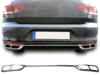 EDELSTAHL AUSPUFF BLENDEN für VW Passat B8 Facelift Limo + Variant | ab 2019>