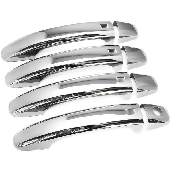 Recambo Chrom Türgriffe EDELSTAHL Blenden kompatibel für Audi Q3 8U 2011-2018 | Q5 8R 2008-2017